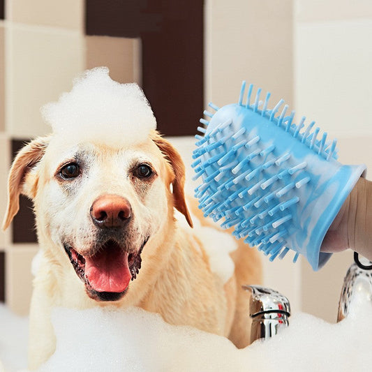 2-in-1 Dog Paw Cleaner & Grooming Brush — Muddy Paws, Solved. 🐾