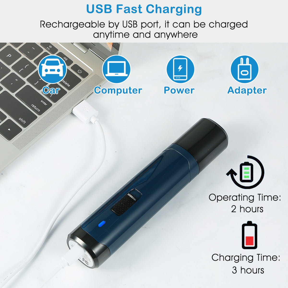 Quiet Dog Nail Grinder — USB Rechargeable 2-Speed Pet Nail Trimmer