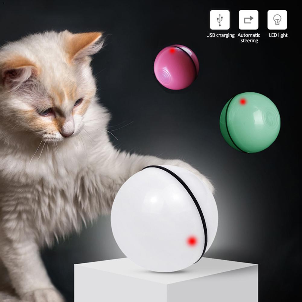 LED Rolling Cat Toy Ball — Auto-Rotating Interactive Toy with Catnip & Lights